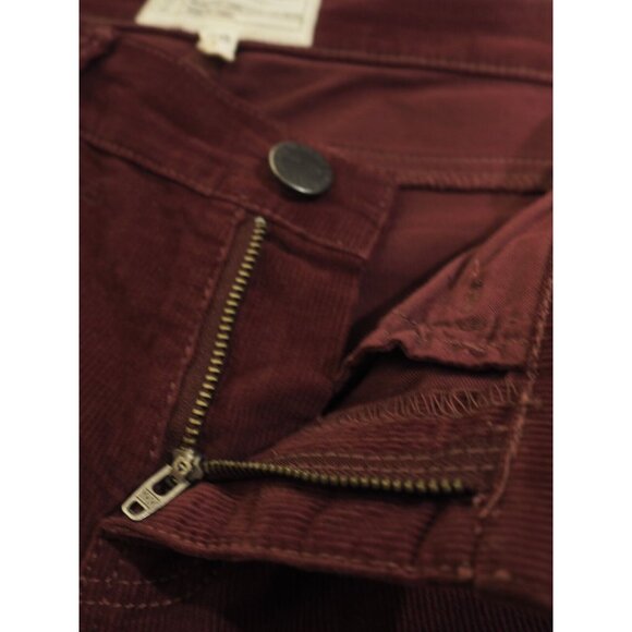 Current/Elliott Purple Thin Wale Corduroy Pants With Raw Hems, Size 28 - Picture 7 of 8